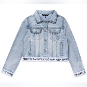 Girl’s Distressed Calvin Klein Denim Jacket